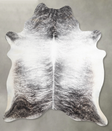 Grey Brindle X-Large Brazilian Cowhide Rug 7'6"H x 6'6"W #A55762 by Hudson Hides