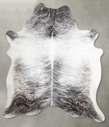Grey Brindle X-Large Brazilian Cowhide Rug 7'6"H x 6'6"W #A55762 by Hudson Hides