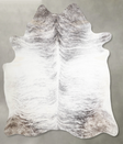 Grey Brindle X-Large Brazilian Cowhide Rug 7'3"H x 6'5"W #A55765 by Hudson Hides