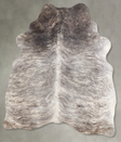 Grey Brindle Large Brazilian Cowhide Rug 6'4"H x 4'10"W #A55771 by Hudson Hides