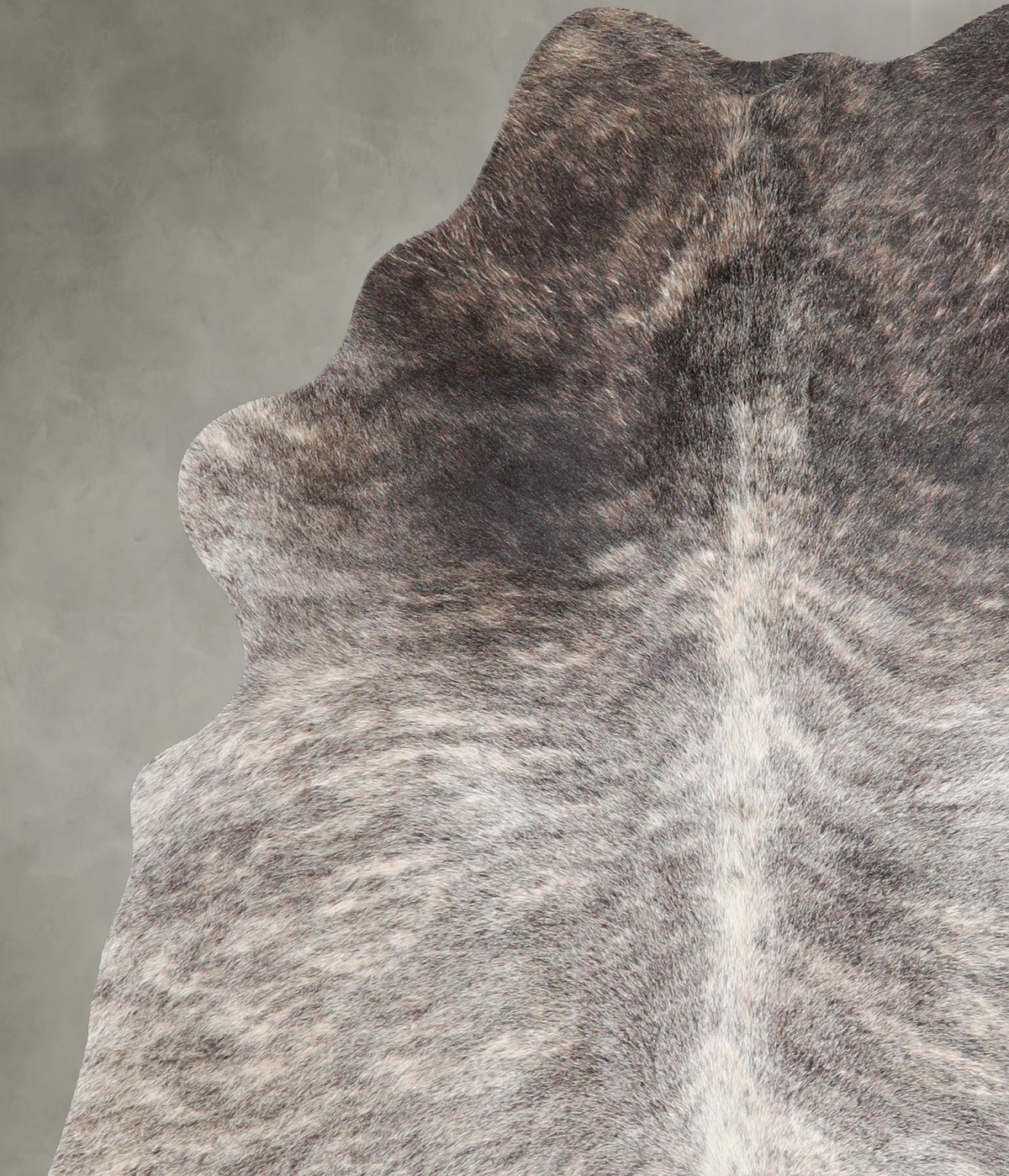 Grey Brindle Large Brazilian Cowhide Rug 6'4"H x 4'10"W #A55771 by Hudson Hides