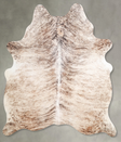 Light Brindle Large Brazilian Cowhide Rug 6'5"H x 5'8"W #A55772 by Hudson Hides