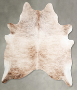 Light Brindle Large Brazilian Cowhide Rug 6'4"H x 6'2"W #A55779 by Hudson Hides
