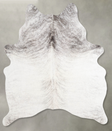 Grey Brindle Large Brazilian Cowhide Rug 5'11"H x 5'1"W #A55780 by Hudson Hides