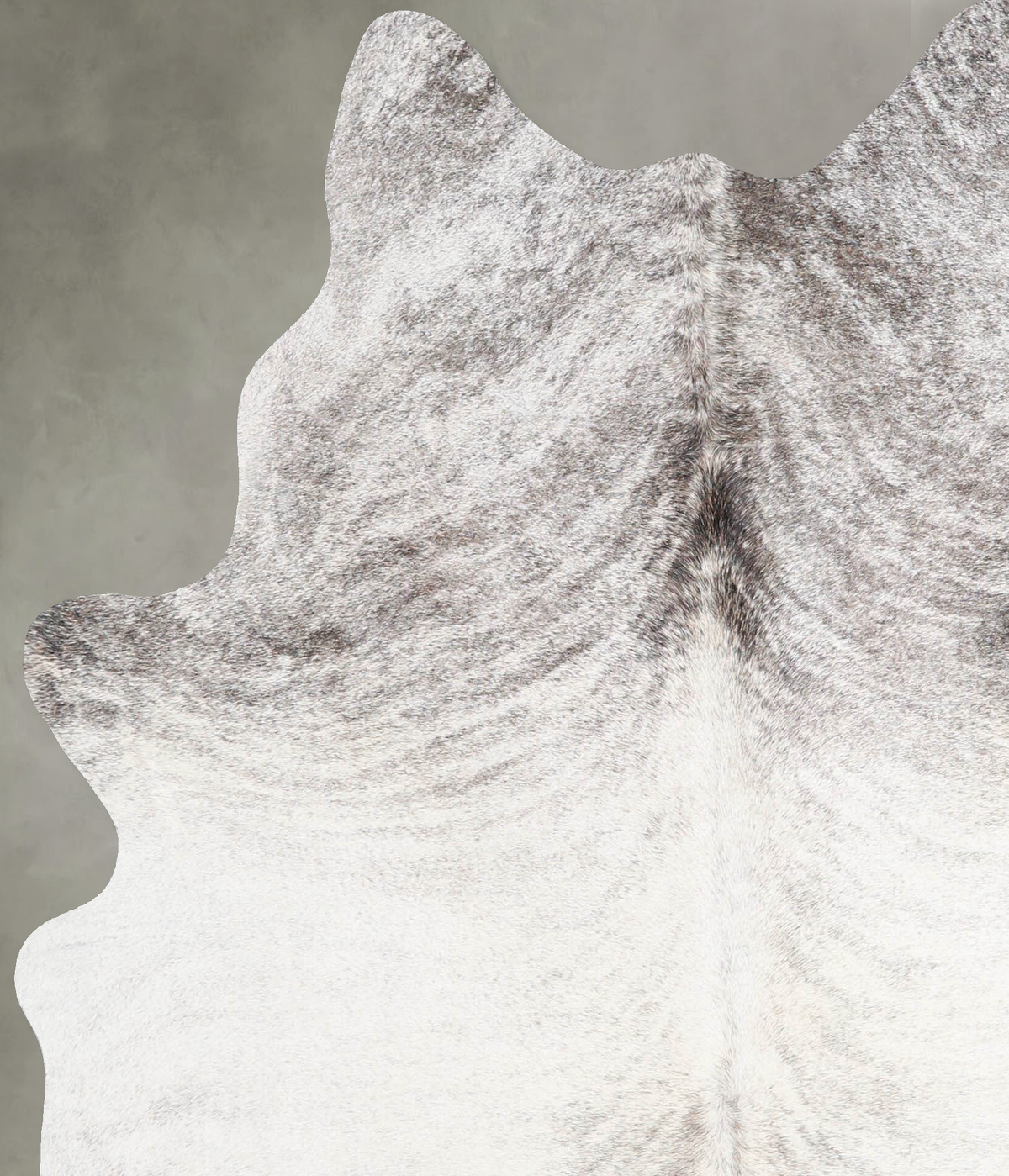 Grey Brindle Large Brazilian Cowhide Rug 5'11"H x 5'1"W #A55780 by Hudson Hides