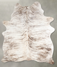 Light Brindle Large Brazilian Cowhide Rug 6'7"H x 4'11"W #A55783 by Hudson Hides