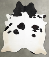 Black and White XX-Large Brazilian Cowhide Rug 7'11"H x 6'6"W #A55789 by Hudson Hides