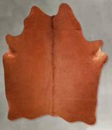 Solid Brown Large Brazilian Cowhide Rug 6'4"H x 5'10"W #A55792 by Hudson Hides
