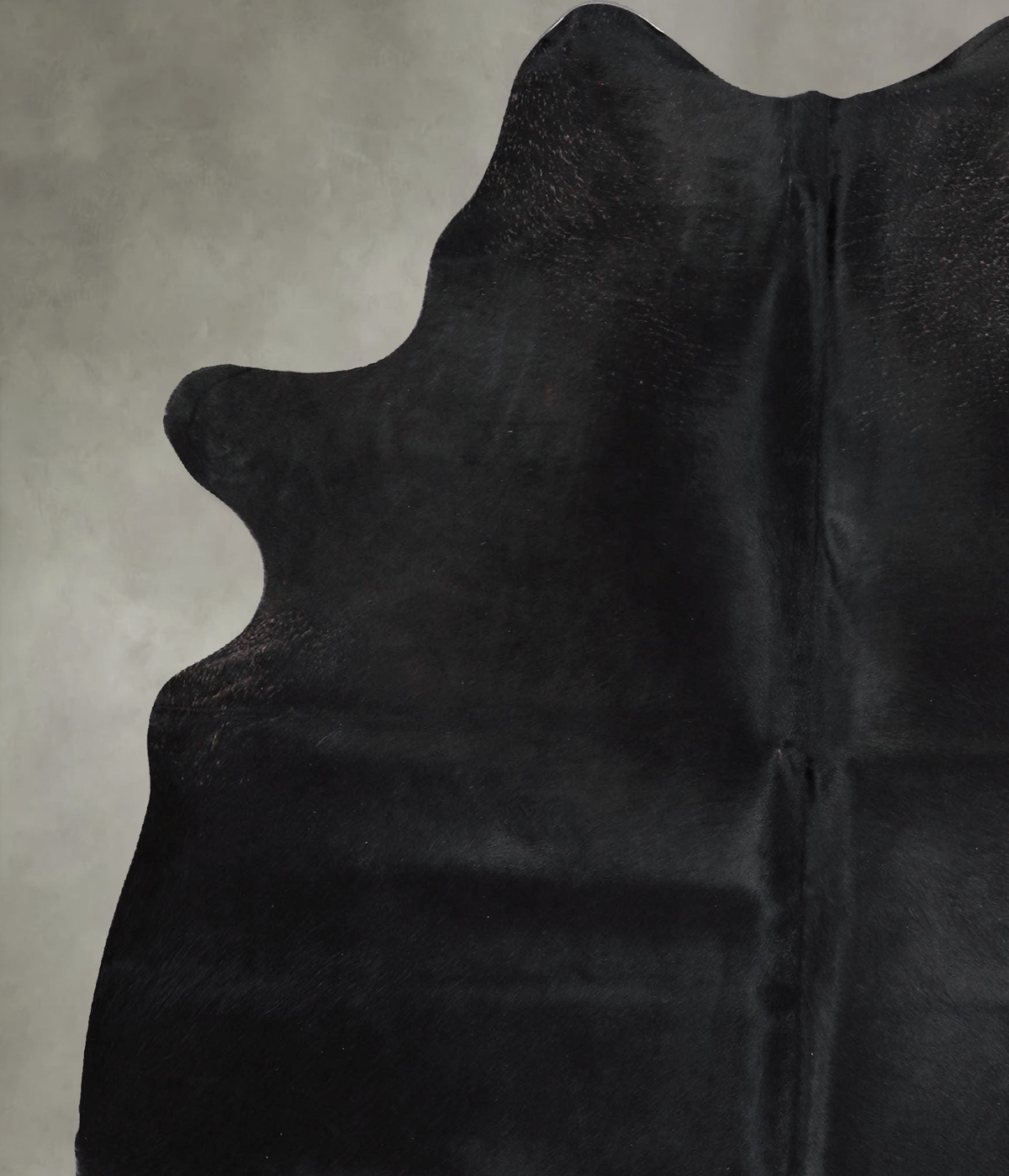 Solid Black Large Brazilian Cowhide Rug 6'6"H x 5'5"W #A55793 by Hudson Hides