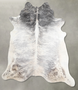 Grey Brindle X-Large Brazilian Cowhide Rug 7'2"H x 6'9"W #A55802 by Hudson Hides