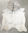Grey Brindle XX-Large Brazilian Cowhide Rug 8'1"H x 7'3"W #A55803 by Hudson Hides