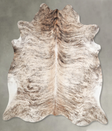 Light Brindle X-Large Brazilian Cowhide Rug 6'6"H x 6'8"W #A55804 by Hudson Hides