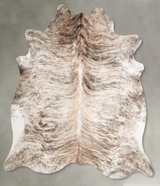 Light Brindle X-Large Brazilian Cowhide Rug 6'6"H x 6'8"W #A55804 by Hudson Hides