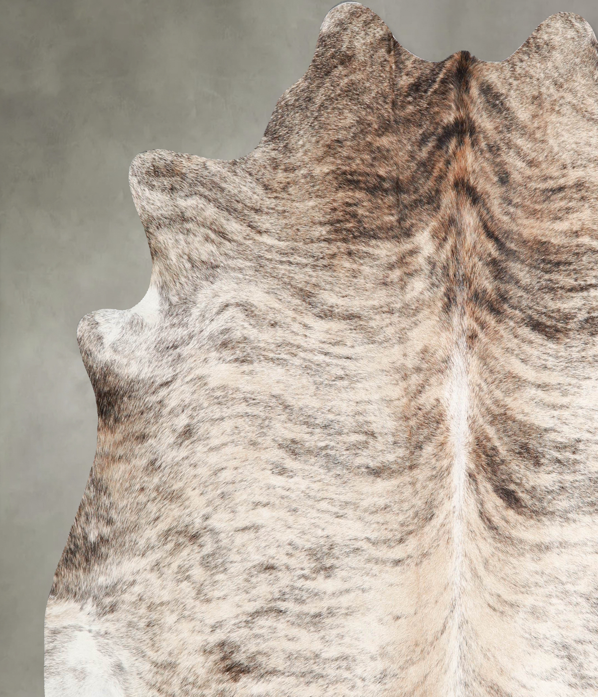 Light Brindle X-Large Brazilian Cowhide Rug 6'6"H x 6'8"W #A55804 by Hudson Hides