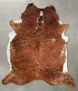 Medium Brindle X-Large Brazilian Cowhide Rug 7'2"H x 6'4"W #A55813 by Hudson Hides