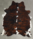 Tricolor Large Brazilian Cowhide Rug 7'0"H x 5'8"W #A55816 by Hudson Hides