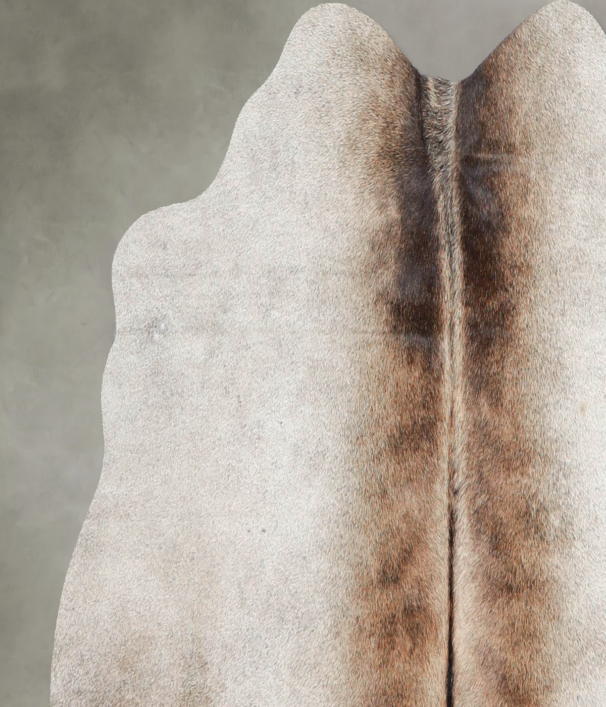 Grey with Beige Medium Brazilian Cowhide Rug 3'9"H x 4'7"W #A55819 by Hudson Hides