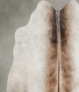 Grey with Beige Medium Brazilian Cowhide Rug 3'9"H x 4'7"W #A55819 by Hudson Hides