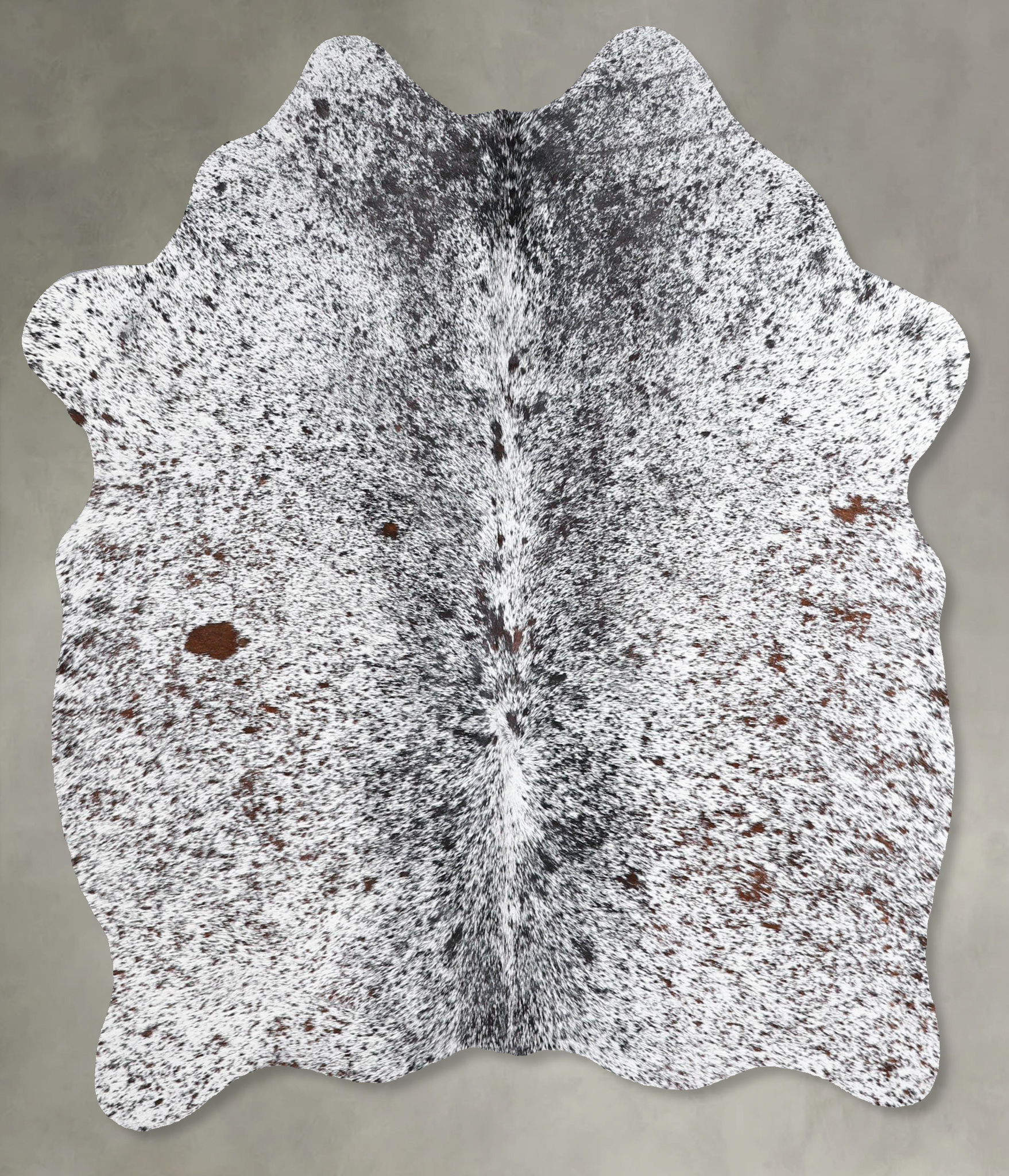 Salt and Pepper Black Cowhide Rug #A55820