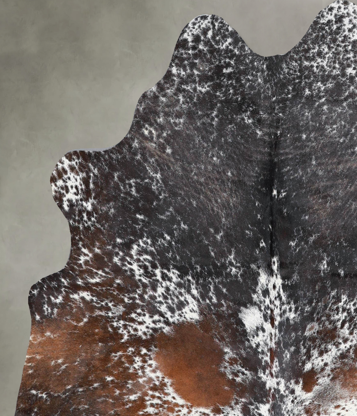 Salt and Pepper Brown Medium Brazilian Cowhide Rug 5'3"H x 4'6"W #A55821 by Hudson Hides