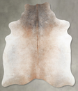 Grey with Beige Large Brazilian Cowhide Rug 6'5"H x 5'8"W #A55823 by Hudson Hides
