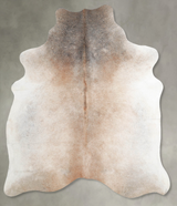 Grey with Beige Large Brazilian Cowhide Rug 6'5"H x 5'8"W #A55823 by Hudson Hides