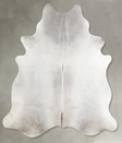 Light Grey X-Large Brazilian Cowhide Rug 6'11"H x 6'2"W #A55826 by Hudson Hides