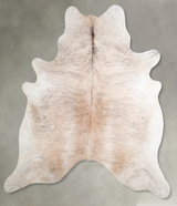 Light Brindle XX-Large Brazilian Cowhide Rug 7'9"H x 7'0"W #A55830 by Hudson Hides