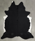 Solid Black XX-Large Brazilian Cowhide Rug 7'11"H x 6'9"W #A55835 by Hudson Hides