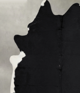 Solid Black XX-Large Brazilian Cowhide Rug 7'11"H x 6'9"W #A55835 by Hudson Hides