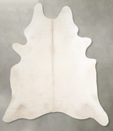 Ivory with Beige XX-Large Brazilian Cowhide Rug 7'9"H x 6'6"W #A55836 by Hudson Hides