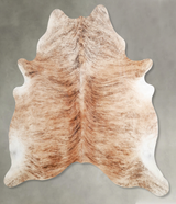Light Brindle X-Large Brazilian Cowhide Rug 7'1"H x 6'6"W #A55838 by Hudson Hides