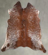 Salt and Pepper Brown Medium Brazilian Cowhide Rug 4'10"H x 5'7"W #A55854 by Hudson Hides