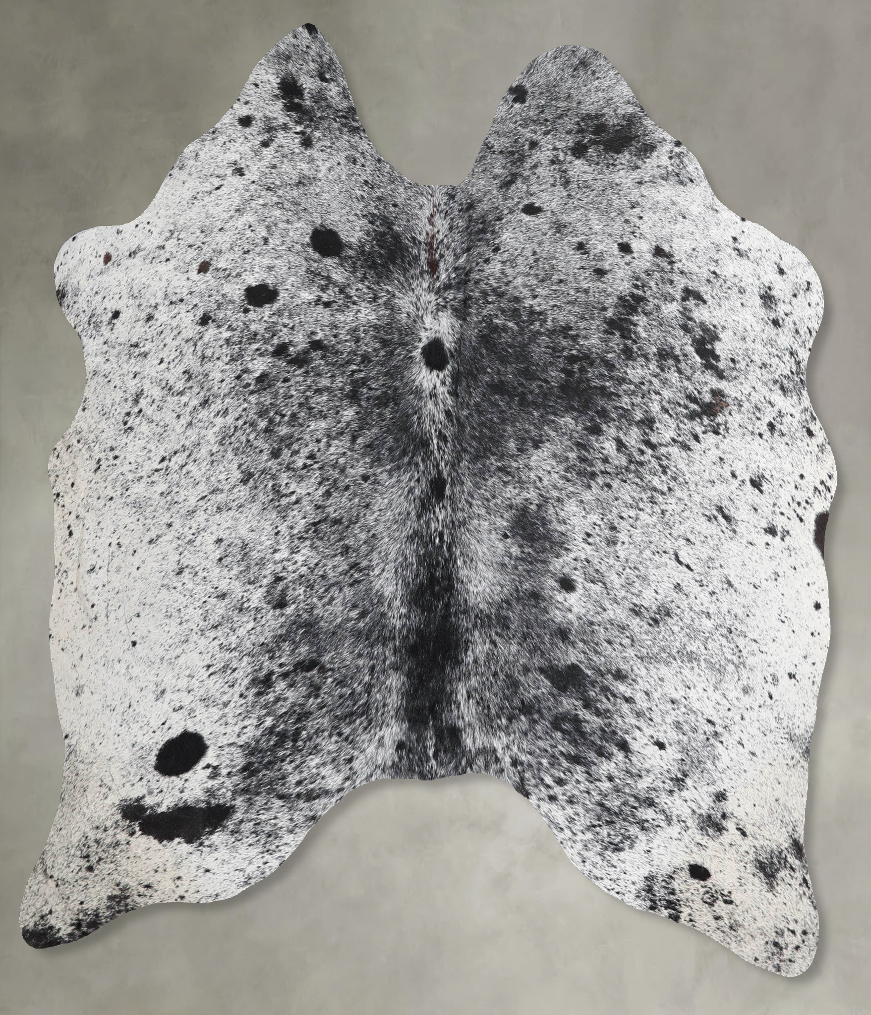 Salt and Pepper Black Cowhide Rug #A55855