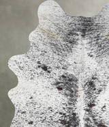Salt and Pepper Black Medium Brazilian Cowhide Rug 6'0"H x 4'4"W #A55859 by Hudson Hides