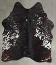 Salt and Pepper Black Medium Brazilian Cowhide Rug 4'10"H x 4'8"W #A55863 by Hudson Hides