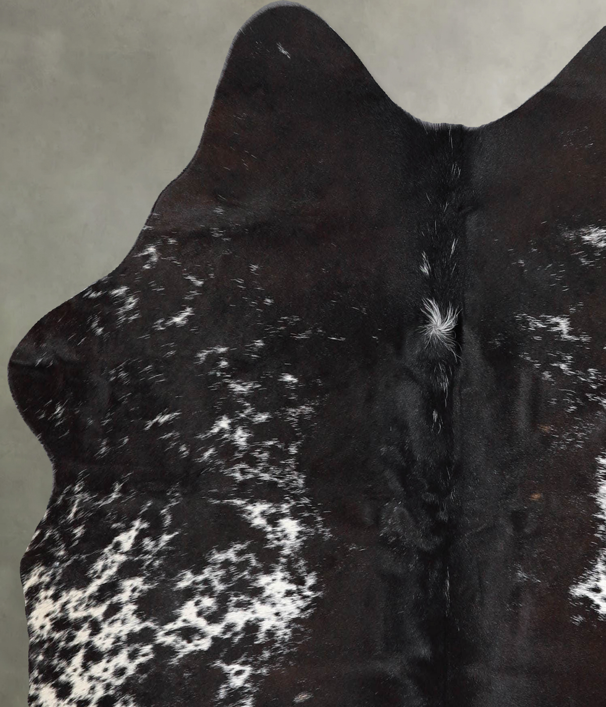 Salt and Pepper Black Medium Brazilian Cowhide Rug 4'10"H x 4'8"W #A55863 by Hudson Hides