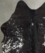 Salt and Pepper Black Medium Brazilian Cowhide Rug 4'10"H x 4'8"W #A55863 by Hudson Hides