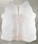 Grey with Beige Medium Brazilian Cowhide Rug 3'9"H x 3'8"W #A55865 by Hudson Hides