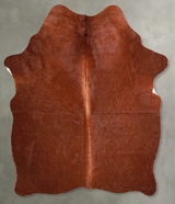 Solid Brown Medium Brazilian Cowhide Rug 5'7"H x 5'1"W #A55869 by Hudson Hides