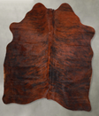Dark Brindle Medium Brazilian Cowhide Rug 5'0"H x 5'2"W #A55872 by Hudson Hides