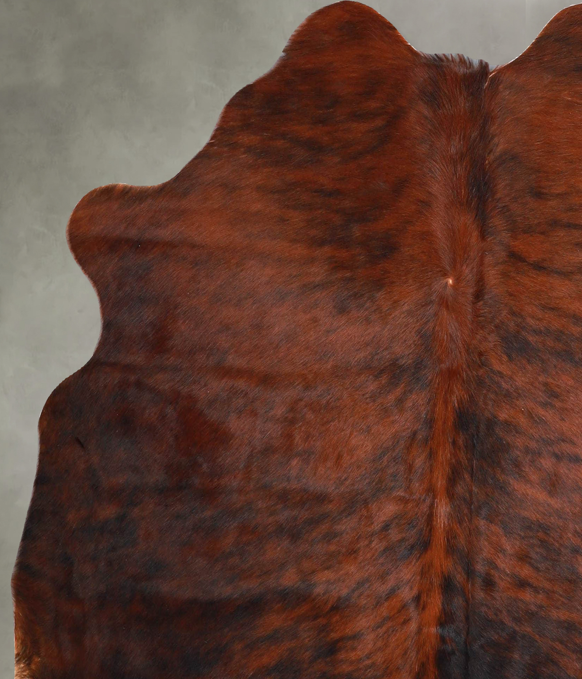 Dark Brindle Medium Brazilian Cowhide Rug 5'0"H x 5'2"W #A55872 by Hudson Hides