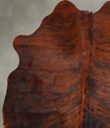 Dark Brindle Medium Brazilian Cowhide Rug 5'0"H x 5'2"W #A55872 by Hudson Hides