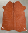 Solid Brown Medium Brazilian Cowhide Rug 5'5"H x 4'10"W #A55876 by Hudson Hides