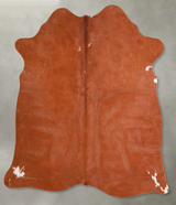 Solid Brown Medium Brazilian Cowhide Rug 5'5"H x 4'10"W #A55876 by Hudson Hides