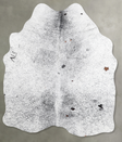 Salt and Pepper Black Medium Brazilian Cowhide Rug 5'0"H x 4'6"W #A55878 by Hudson Hides