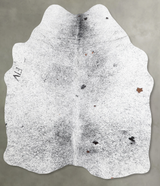Salt and Pepper Black Medium Brazilian Cowhide Rug 5'0"H x 4'6"W #A55878 by Hudson Hides