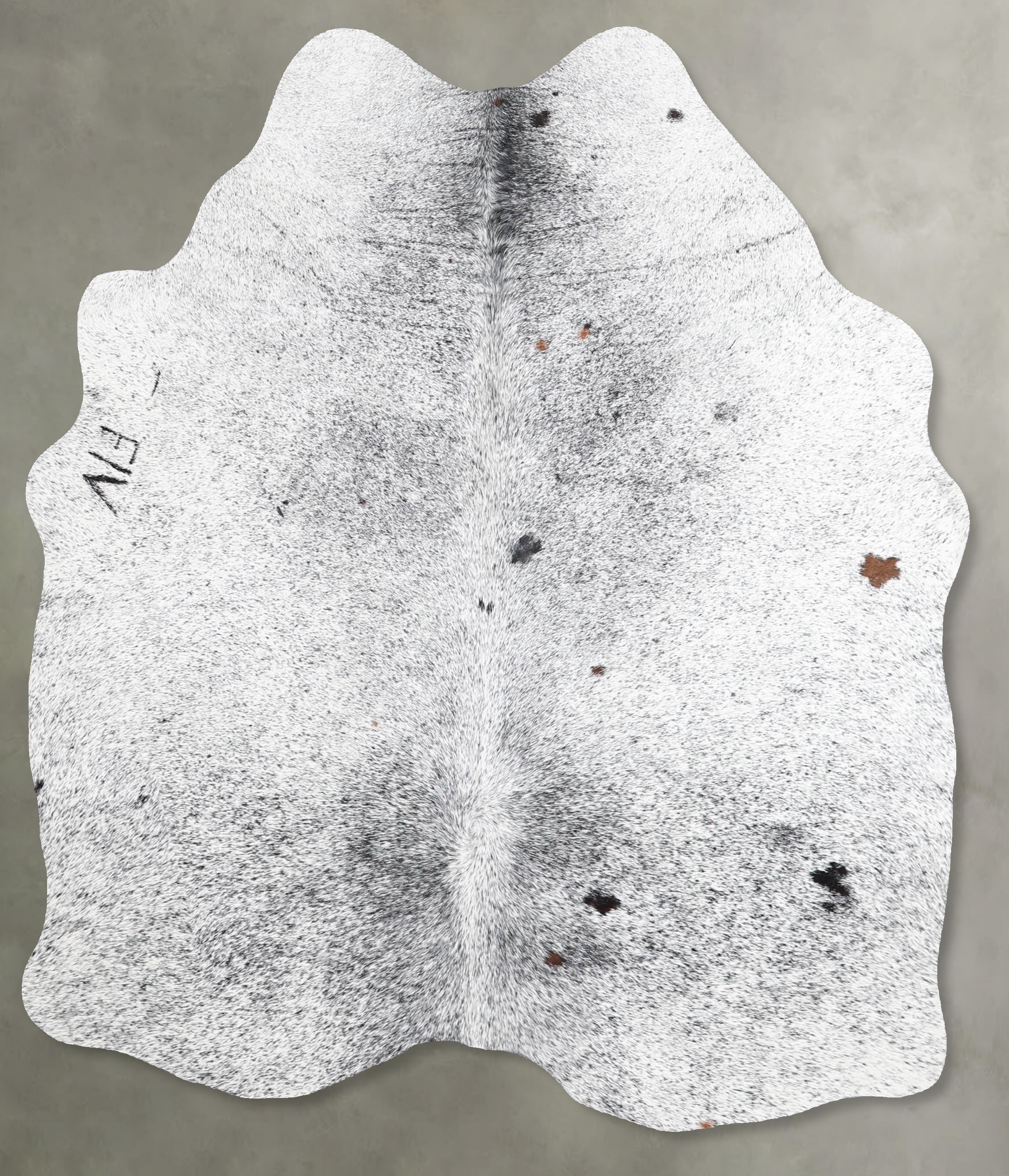 Salt and Pepper Black Cowhide Rug #A55878
