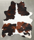 Tricolor Medium Brazilian Cowhide Rug 5'10"H x 4'9"W #A55879 by Hudson Hides