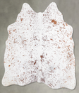 Salt and Pepper Brown Medium Brazilian Cowhide Rug 4'10"H x 4'11"W #A55880 by Hudson Hides